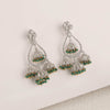 Four Jhumkis With Small Green Motis