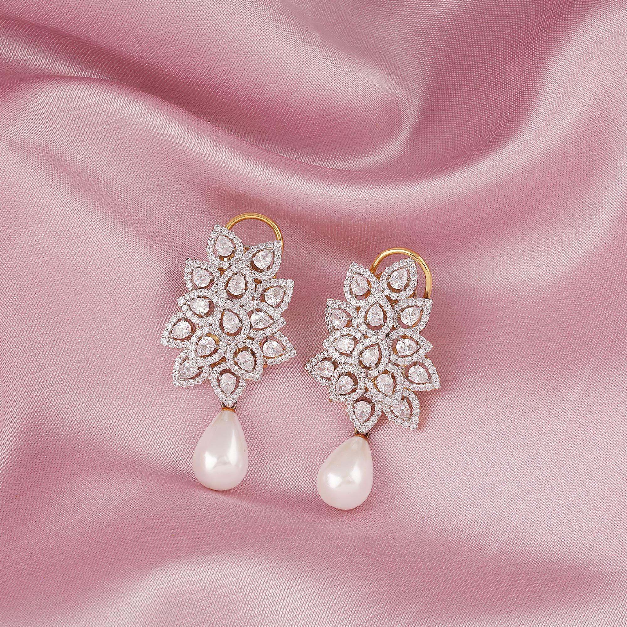 Flower Tops With Pearl Drops