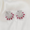 Four Flowers With Ruby Bracket Below Big Earrings