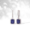 Blue Stone In Emerald Shaped Bali With Border