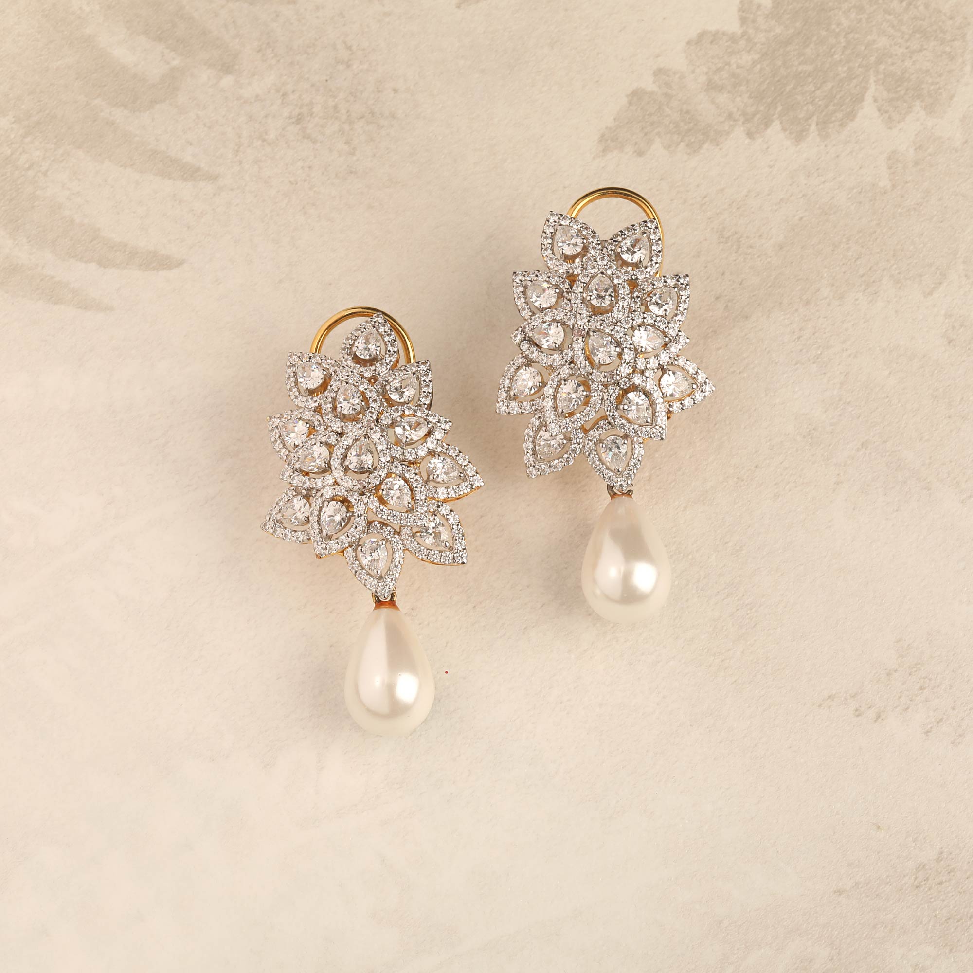 Flower Tops With Pearl Drops