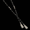 Long Necklace With Two Pearl Jumkis Below
