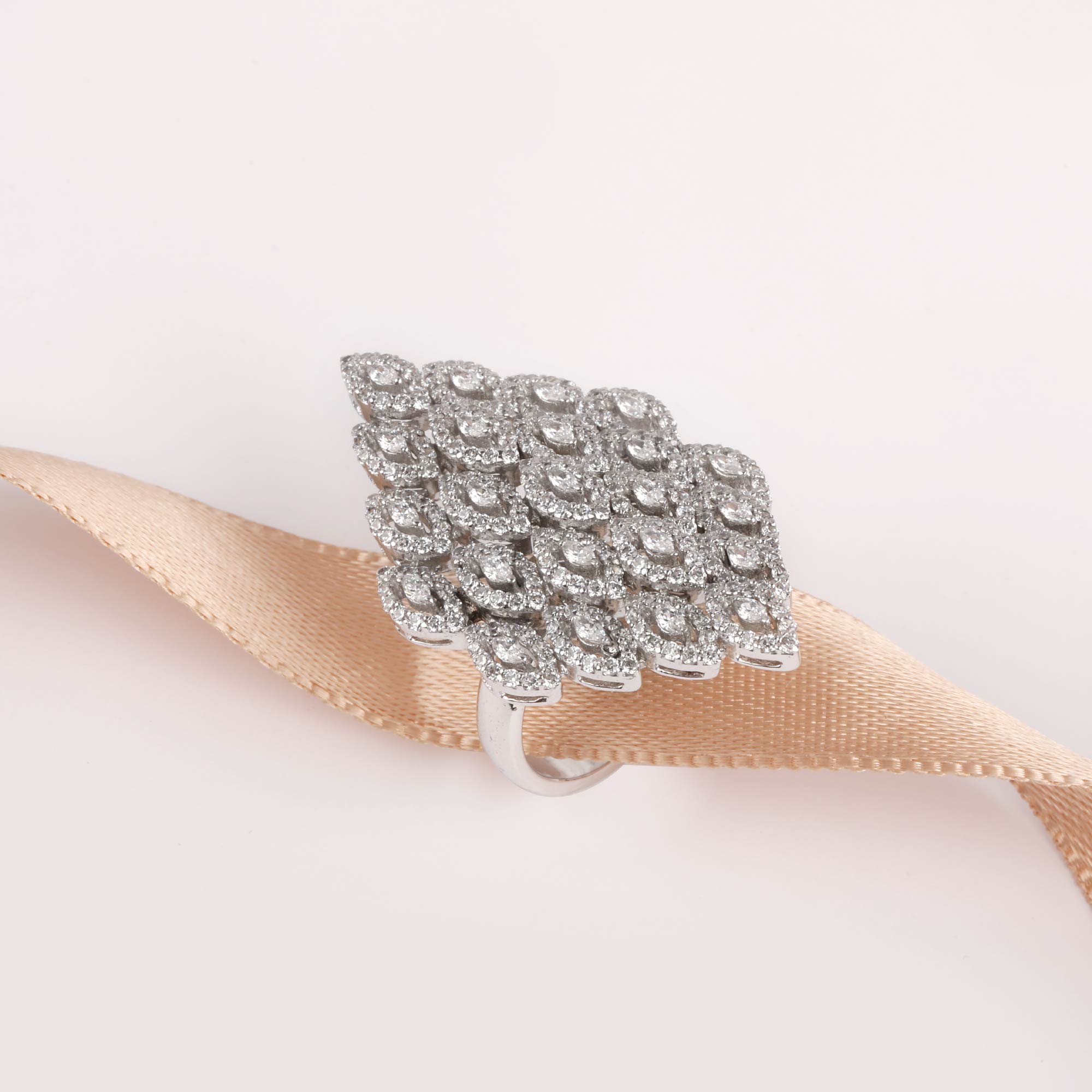 Cluster of Marquise Cocktail Ring
