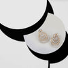 Gold and Silver Polished Hoop Stud