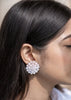 Round Studs with Floral Detailing