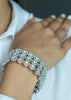 Three Lined Round Solitaire Bracelet