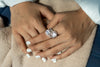 Two Cushioned Solitaire Shaped Ring